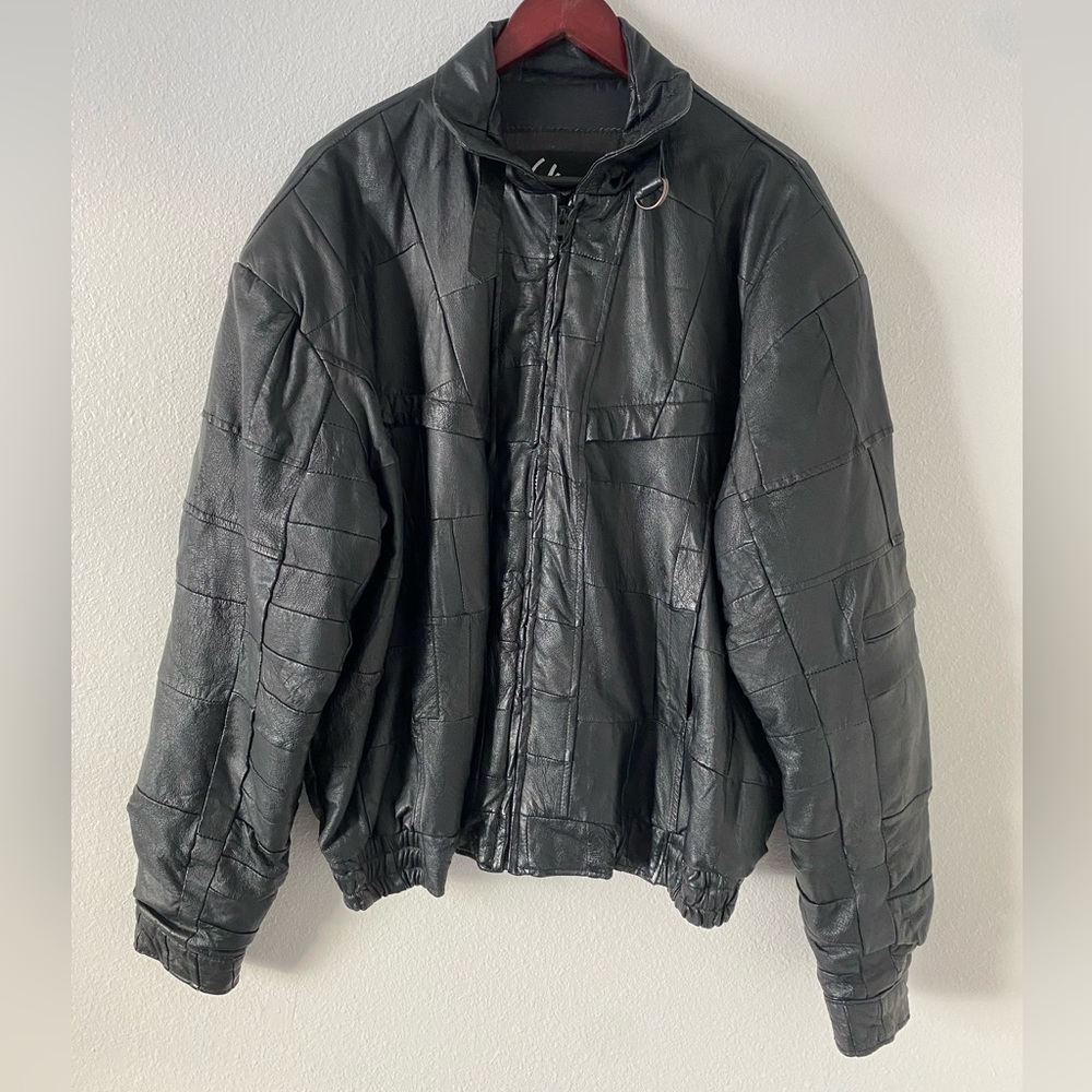 vintage Niki quilted Leather Women’s Jacket Size L